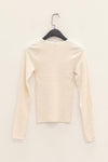BASERANGE COTTON SEAMLESS LONG-SLEEVE TOP SEAILS OFF WHITE